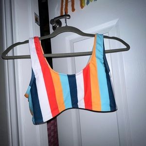 Shein striped bikini top - never worn